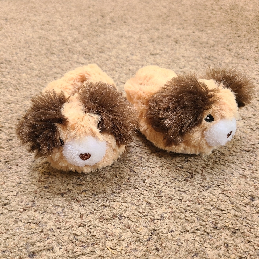 Puppy Dog Plush Baby Infant Slipper Booties
